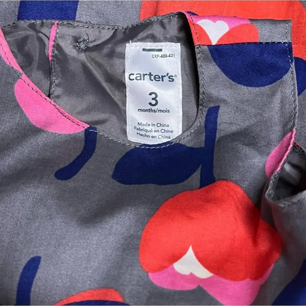 Carter’s floral poppy party dress size 3 months